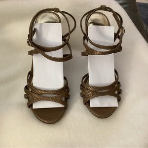 Lauren Ralph Lauren Talulla Snake Leather Heels Size 5B